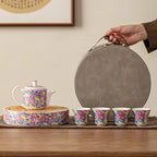 Blue and White Interlock branch lotus