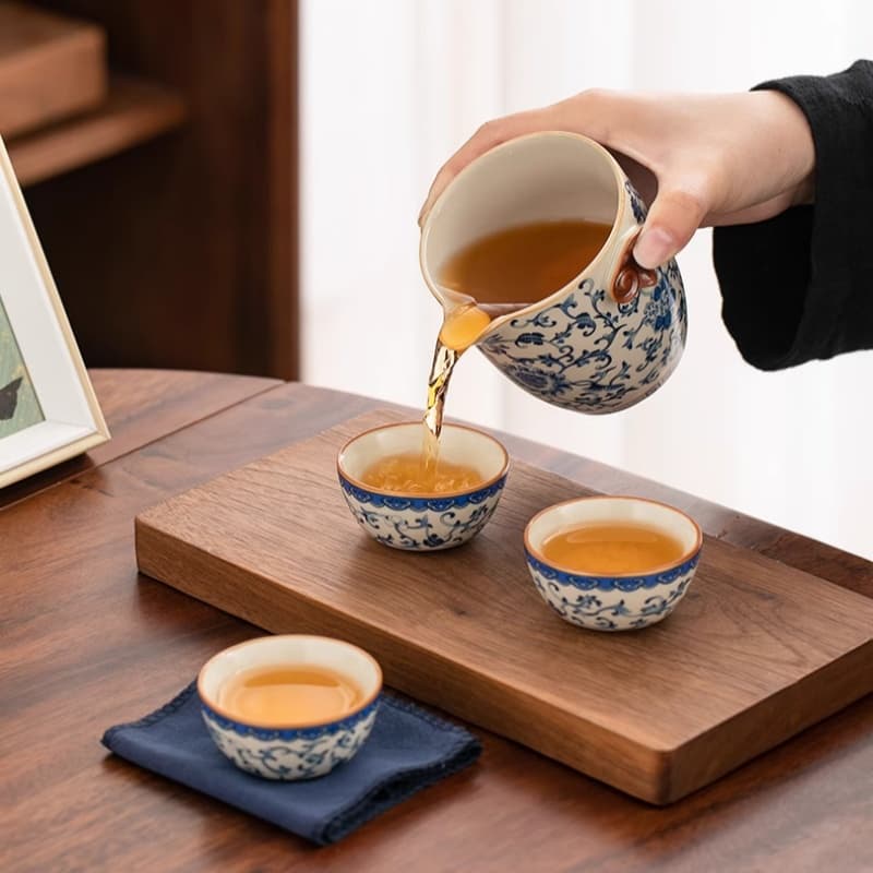 【Travel Tea Set】Blue and White portable Porcelain