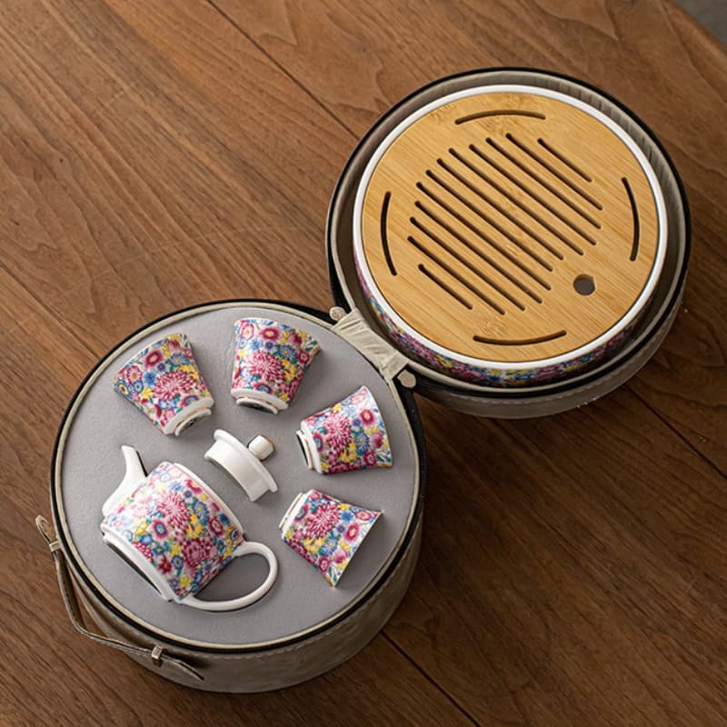 Blue and White Interlock branch lotus