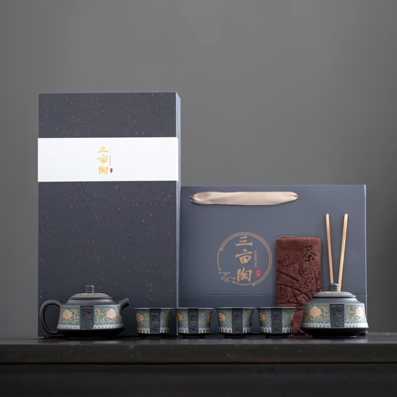 【Tea Set Gift Box】Twig Lotus Tea Set