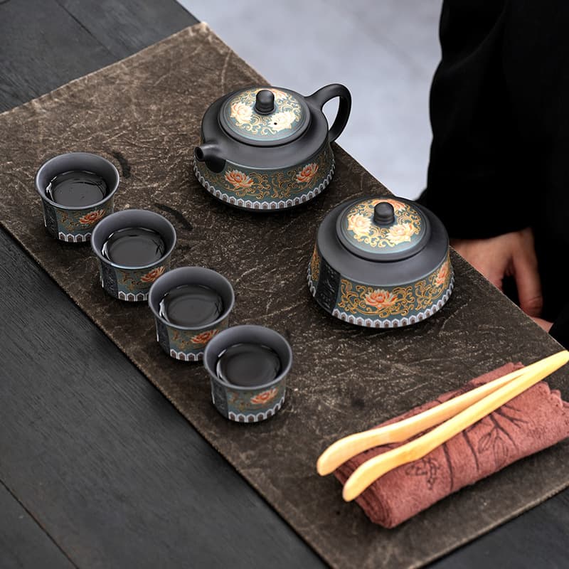 【Tea Set Gift Box】Twig Lotus Tea Set