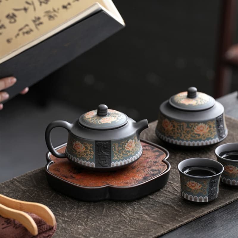【Tea Set Gift Box】Twig Lotus Tea Set