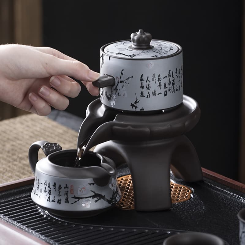 【Tea Set Gift Box】Snow-resistant plum blossoms decoration Purple sand tea set