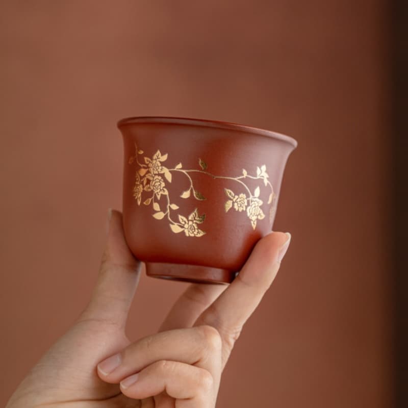 【Teapot Gift Box】Purple Clay Twig Lotus pattern XiShi Teapot set