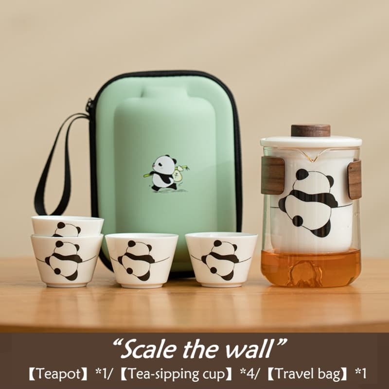 【Travel Tea Set】Panda White porcelain Quick Cup