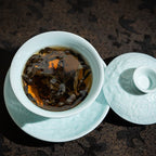 【Tea set】Green Shadow Relief sculpture White Porcelain Tea Set