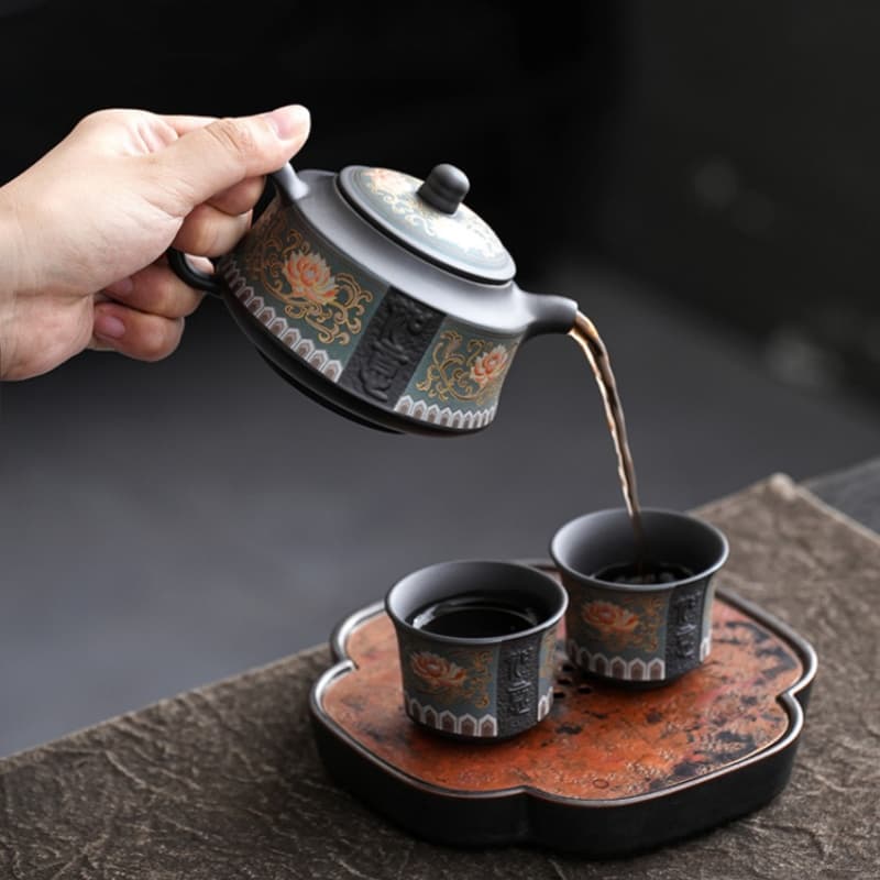 【Tea Set Gift Box】Twig Lotus Tea Set