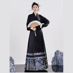 【Han Costume】Trapezoidal pleated Chinese-style skirt