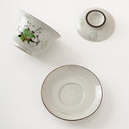 【Teapot】Pandas playing mahjong Covered Tea bowl