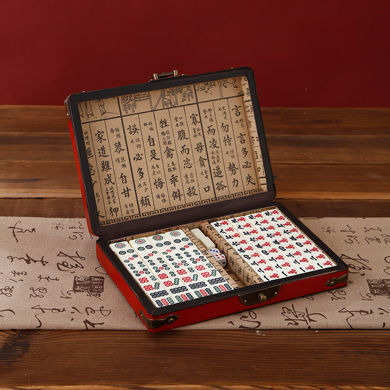 Vintage Elegance Mahjong Case Set